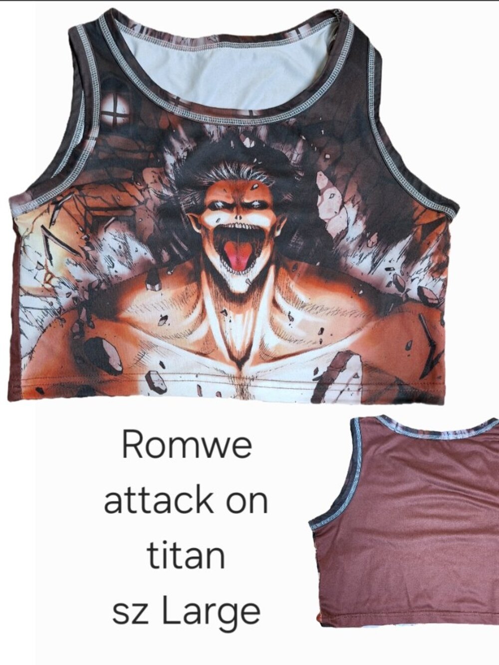 Attack On Titan Crop Tank sz L